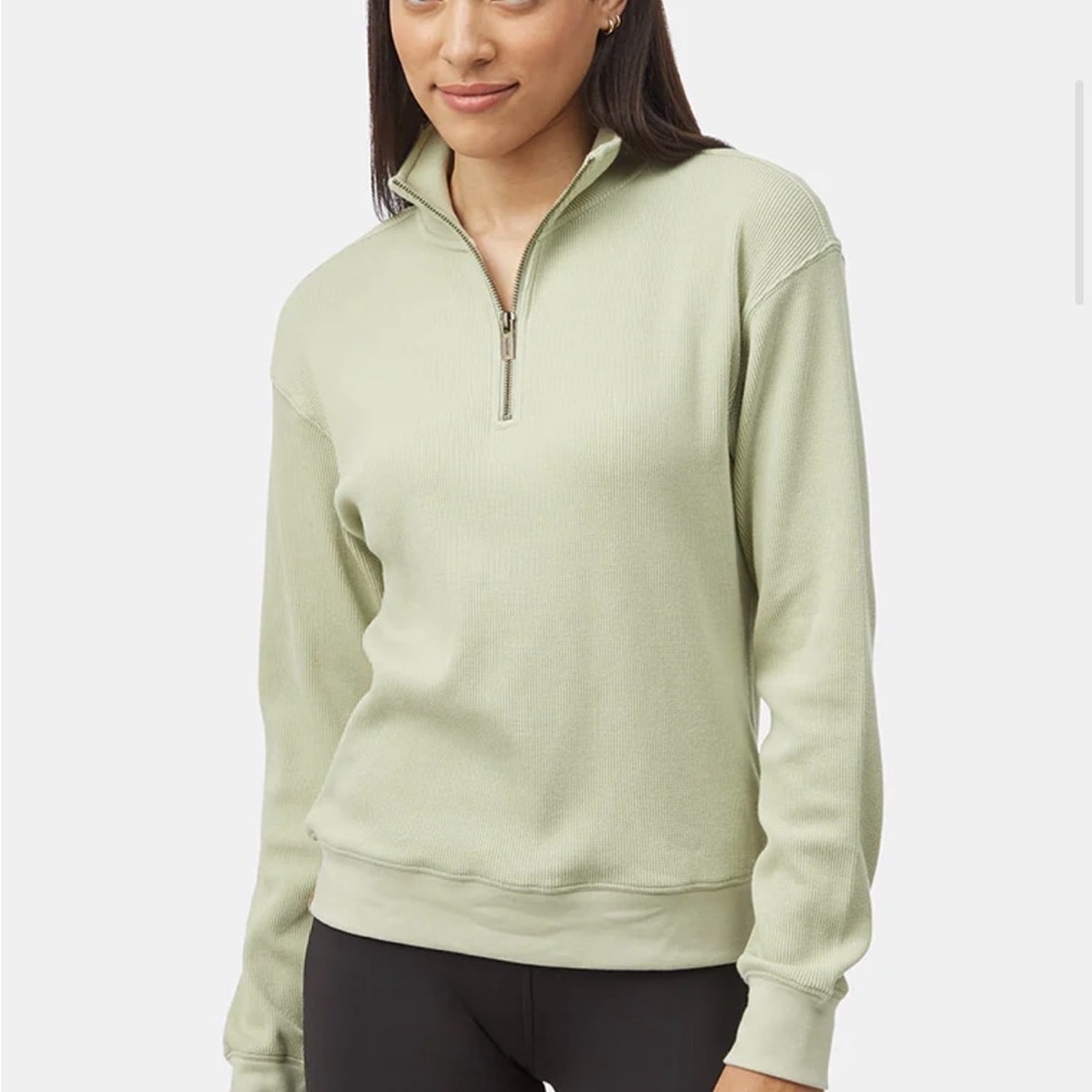 2 for $20 tentree Sage Green Quarter-Zip Sweatshirt